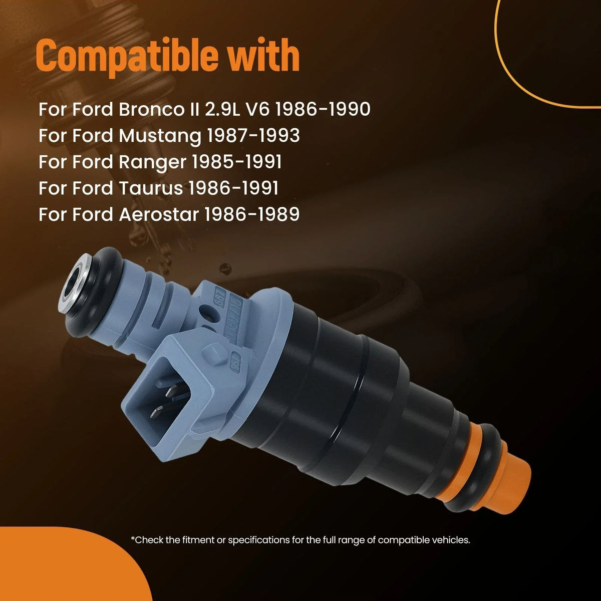 6x Fuel Injector for Ford Bronco II 2.9L V6 (1986–1990)