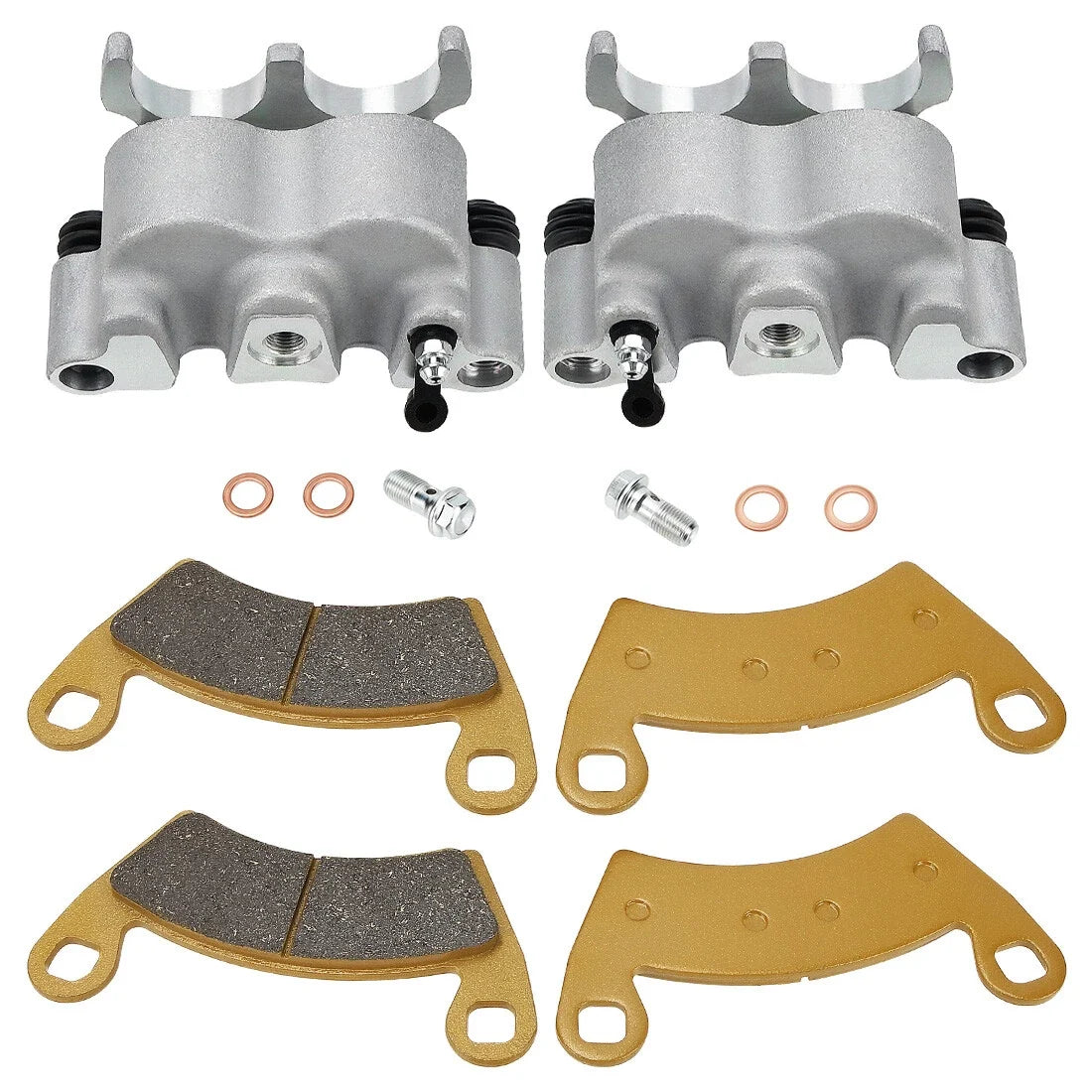 Front Brake Calipers & Pads for Polaris Ranger 500 700 570 (2006–2023)