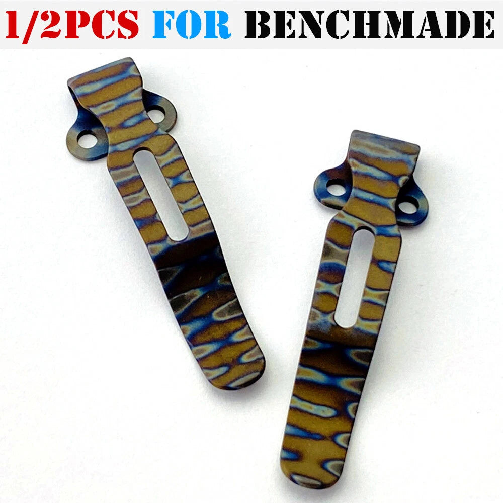 2X Titanium Deep Carry Back Pocket Clip for Benchmade/ProTech/ZT Knife