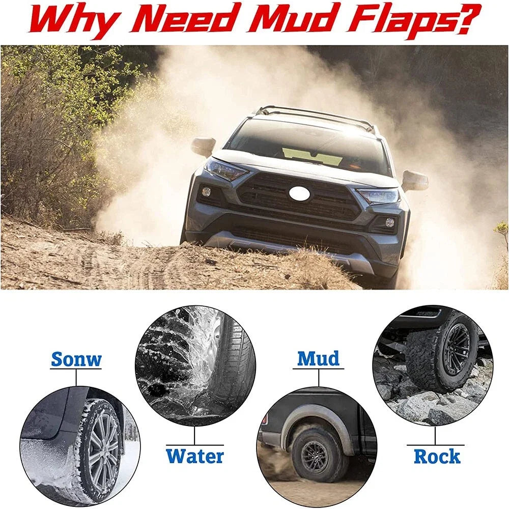Front and Rear Mud Flaps Splash Guards for Toyota RAV4 2.5L (2019–2022)