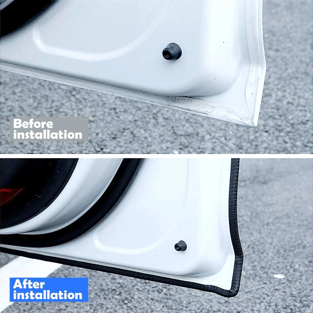 Set of 4 U-Shape Rubber Door Edge Seals for Universal Cars
