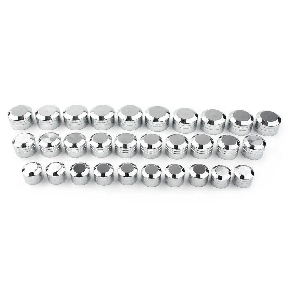 Inner 9mm Motor Bolt Topper Caps Cover for Harley Sportster Chrome