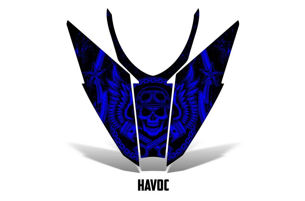 Hood Graphic for Arctic Cat Proclimb Procross (2012–2013) AC-PROCLIMB-HOOD-12-13-HAVOC-BLU
