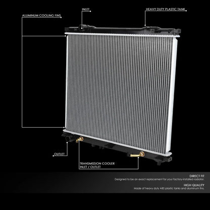 Aluminum Core Cooling Radiator for Kia Sorento 2003–2006 DPI 2585
