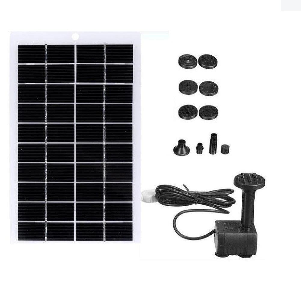 4W Solar Powered Fountain Pump for Outdoor Use (5V, 120L, 50CM Lift)