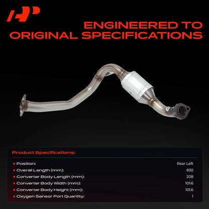 A-Premium Rear Left Catalytic Converter for Toyota 4Runner FJ Cruiser (2003–2012) 642191