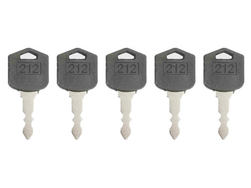 5pc Ignition Key Set for Daewoo & Doosan Forklift Heavy Equipment