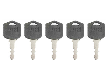 5pc Ignition Key Set for Daewoo & Doosan Forklift Heavy Equipment