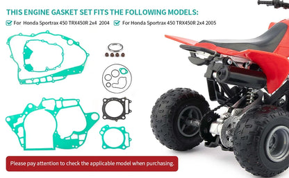 Complete Engine Gasket Set for Honda TRX450R Sportrax 450 (2004–2005)