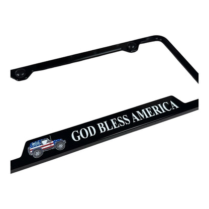 Plastic License Plate Frame Replacement for Jeep Wrangler (2007–2024)
