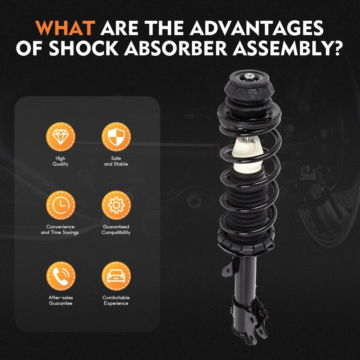 2X Front Quick Complete Struts & Coil Spring Assembly for Nissan Versa (2012–2019)