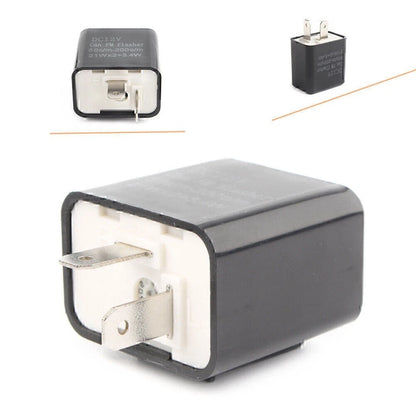 2X 12V 2-Pin Speed Adjustable LED Flasher Relay for Motorcycle