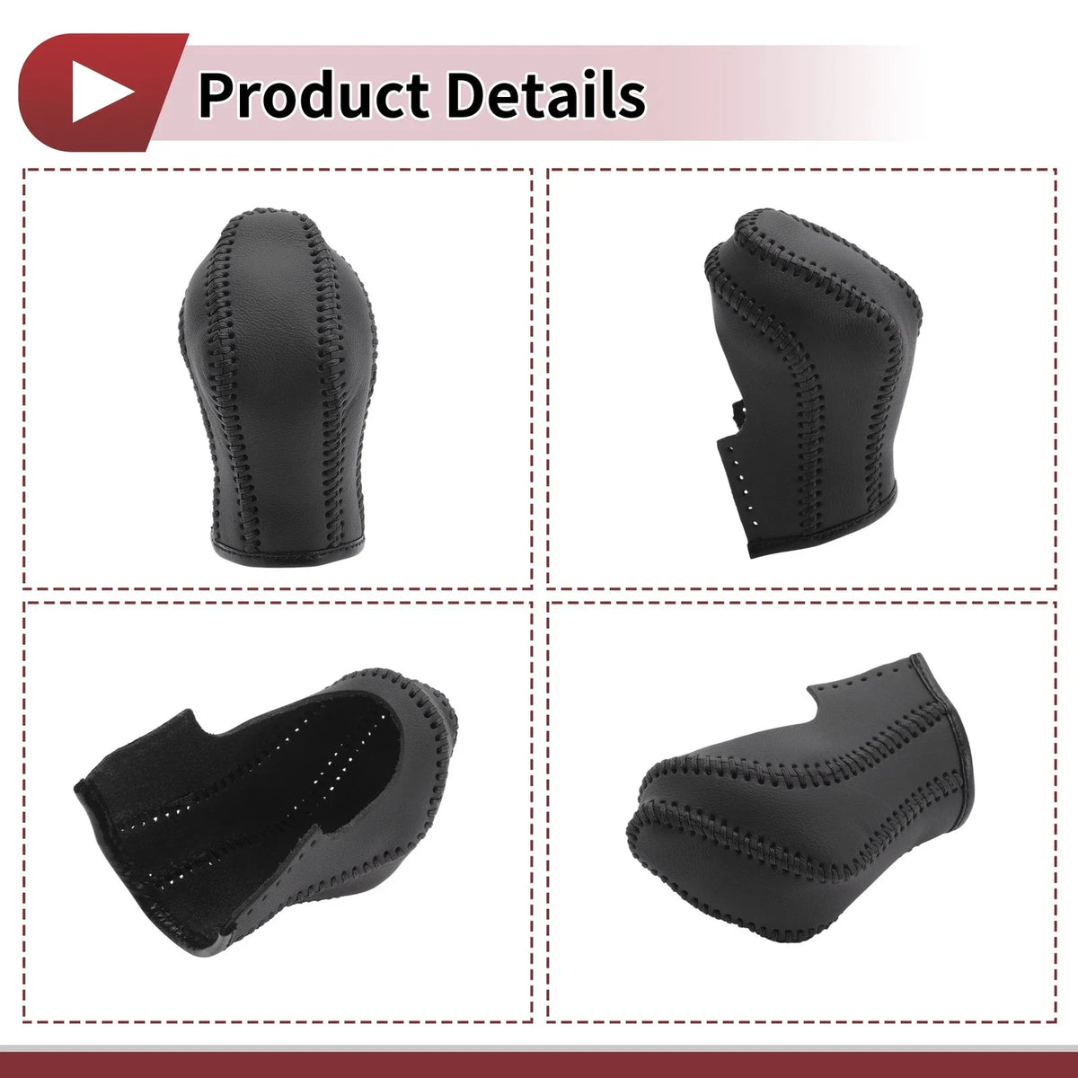 1 Pc Gear Shift Knob Cover for Nissan Maxima (2016–2023) Black Faux Leather