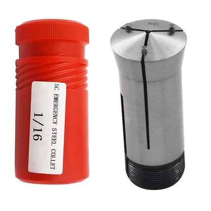 Set of 5 Emergency Steel Collets for Lathes & Fixtures (1/16")