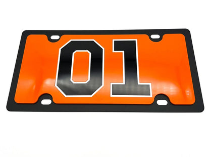 Premium License Plate for Chevrolet General Lee Black (2001–2005)
