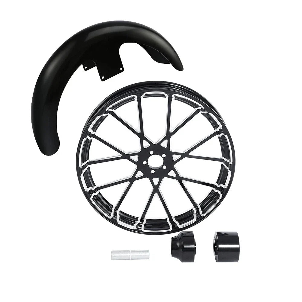 21" Front Wheel Rim Single Disc Hub & Fender for Harley Touring (2008–2025)