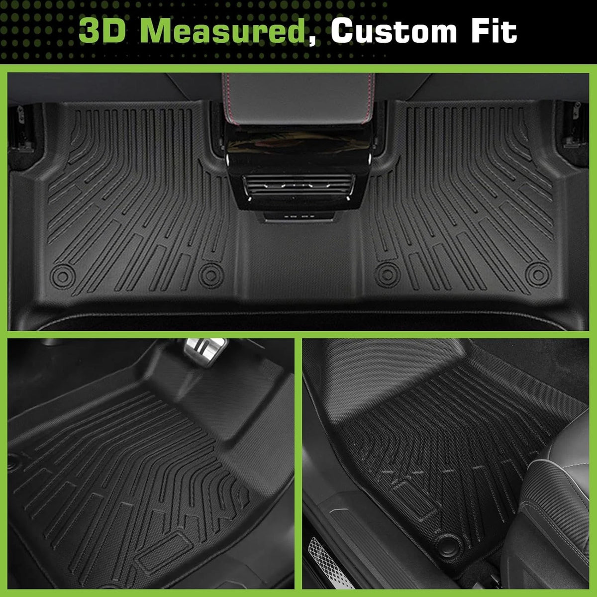 Set of 4 TPE Waterproof Floor Mats for Genesis GV80 (2021–2024) LYRLTF69
