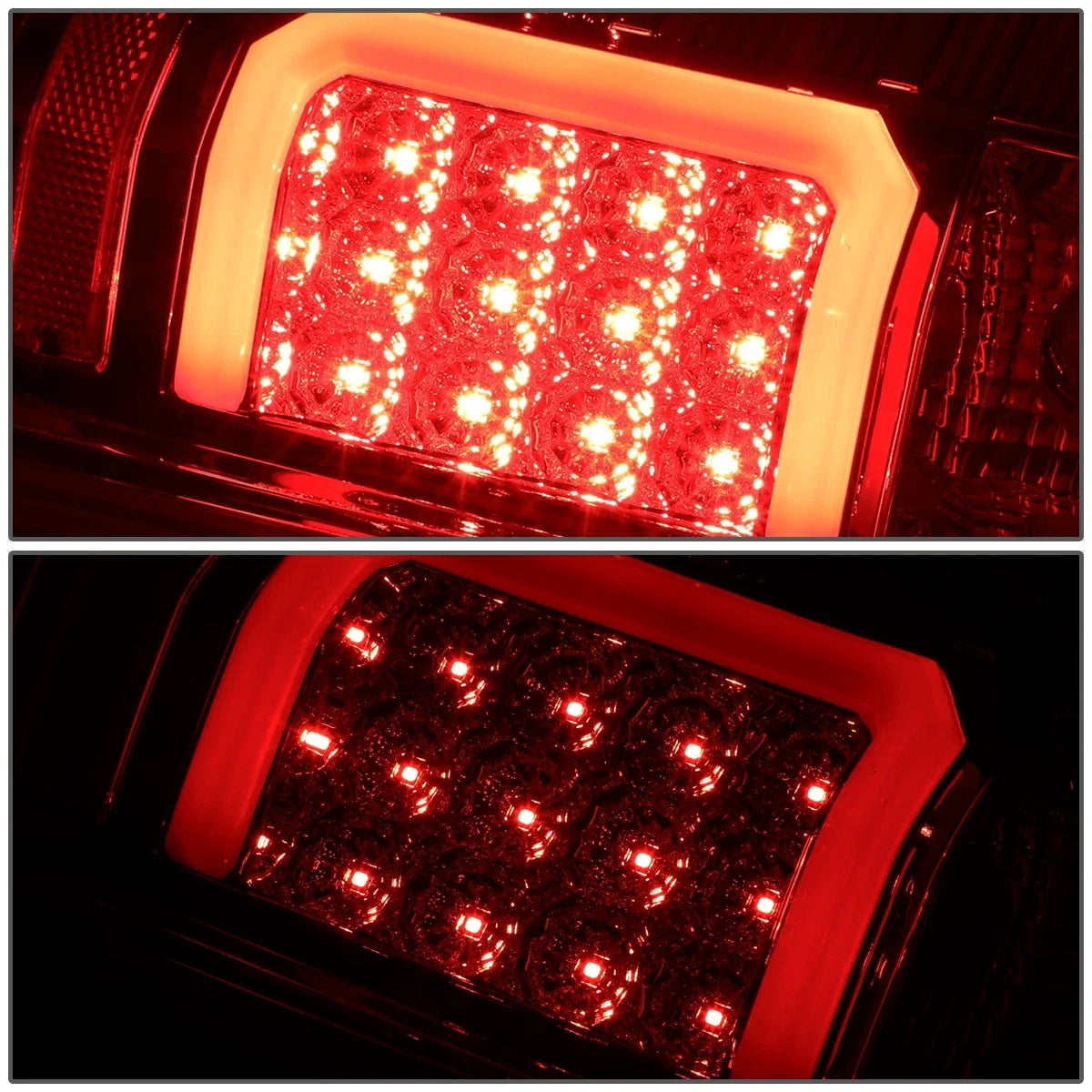 Red LED C-Tube Tail Brake Light Lamps for Chevy Silverado 1500 (2007–2014)
