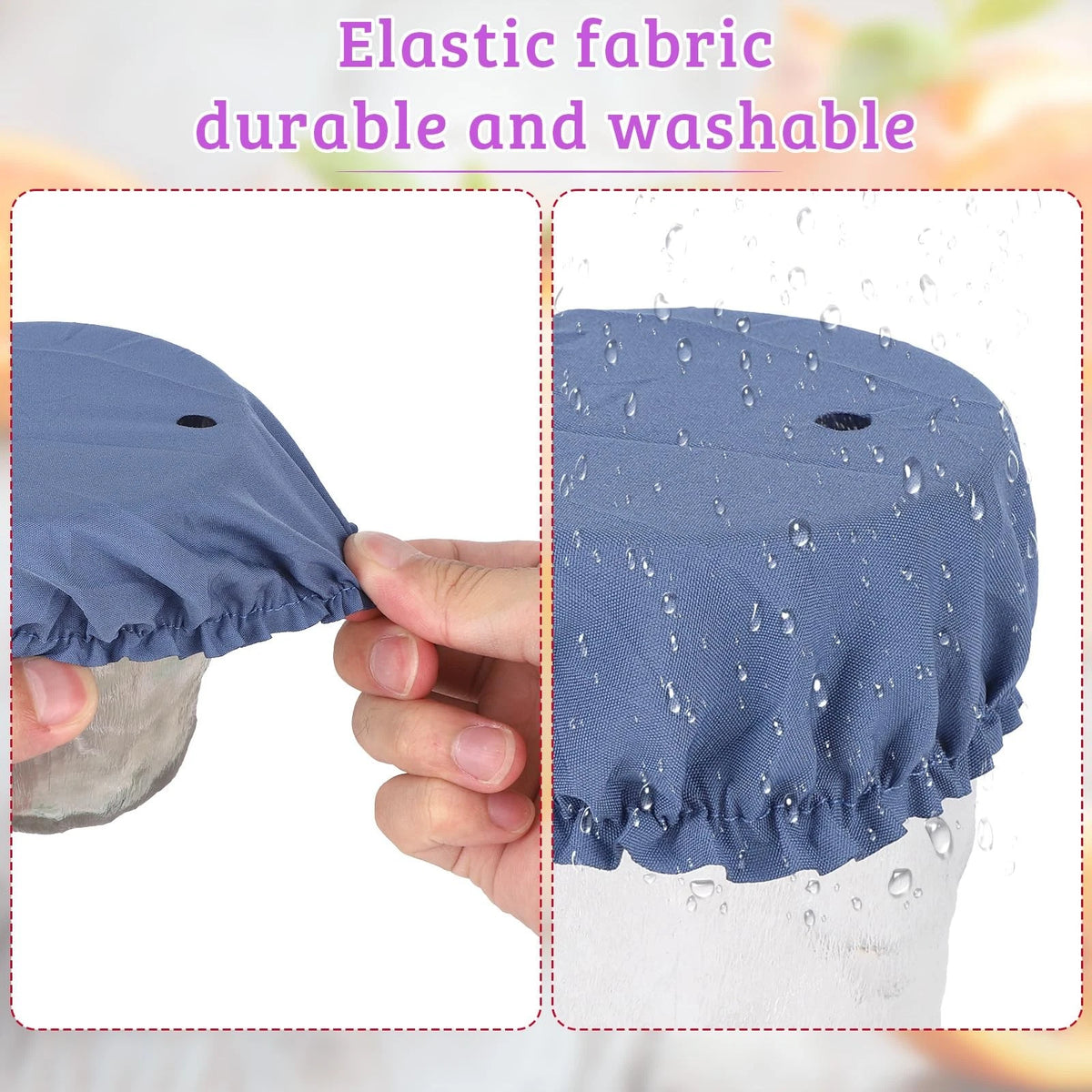 25pcs Reusable Drink Covers - Polyester, Orange, Light Green, Sea Blue, Purple