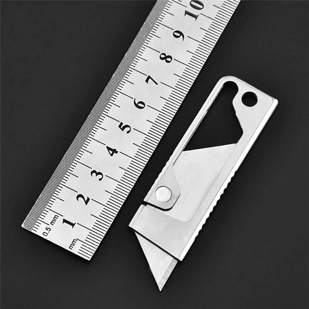 Stainless-Steel EDC Folding Utility Knife for Outdoor Use