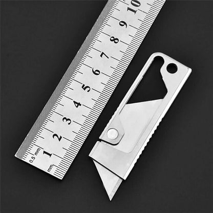 Stainless-Steel EDC Folding Utility Knife for Outdoor Use