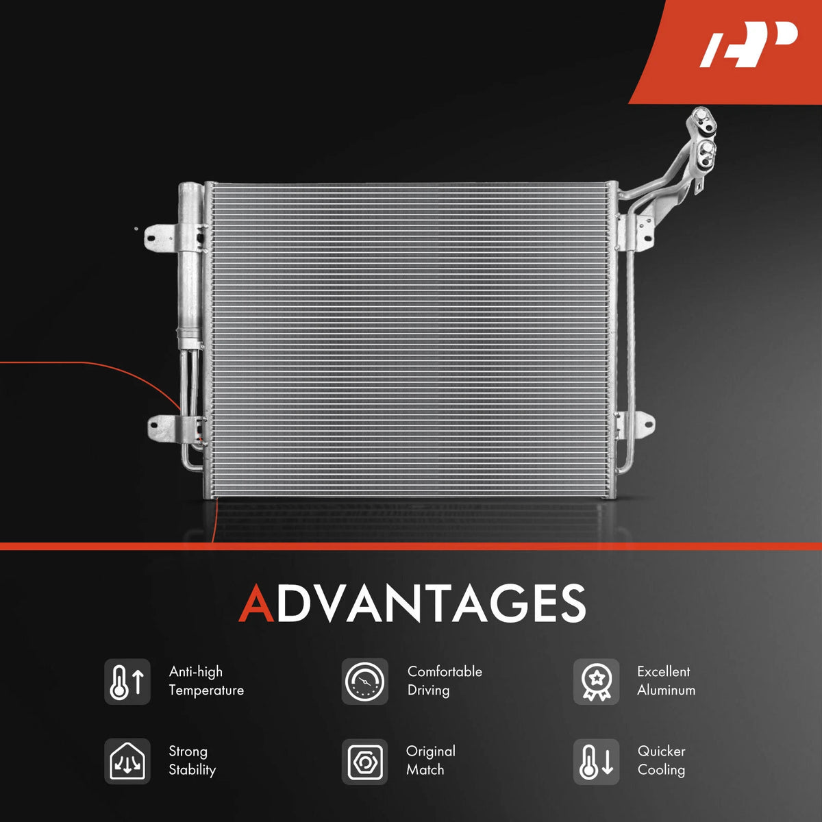 Cooling Kit for VW Tiguan (2009–2017) - Radiator & A/C Condenser, 5N0121253P, VW3010164, 940138