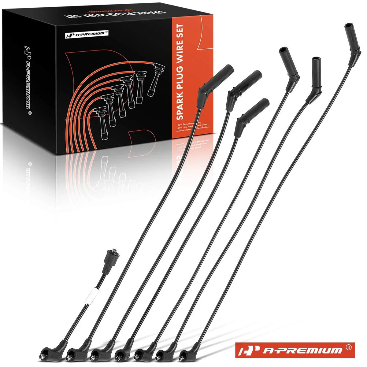 7x Spark Plug Wire Set for Dodge Raider (1989) Ram 50 (1989) Mitsubishi Mighty (1989)