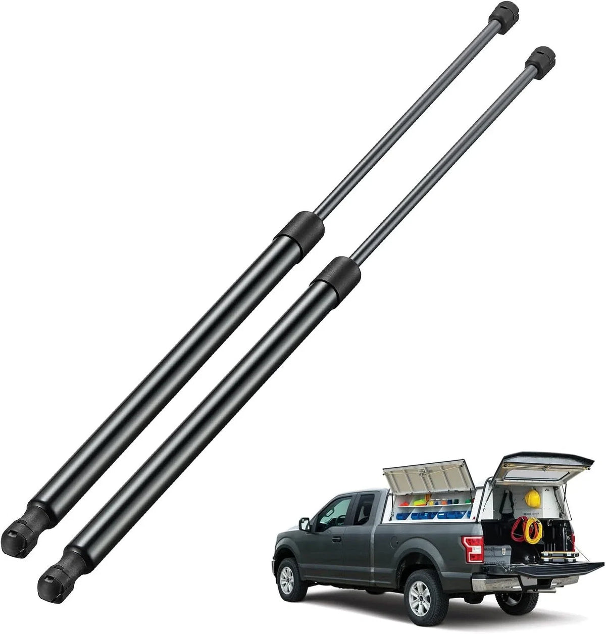 Set of 2 Gas Struts C1615134 for Leer Camper Shell Topper (27 in, 90Lb)