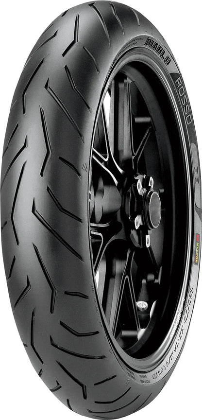 Pirelli Diablo Rosso II Front Tire 120/70ZR17 (58W) for Motorcycle