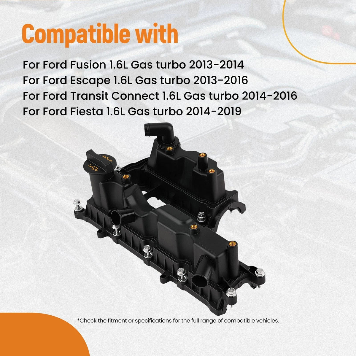Valve Cover with Gasket for Ford Fusion Escape Transit (2013–2019)