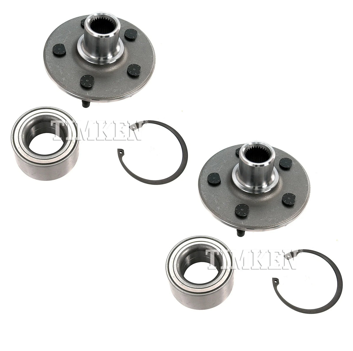 Set of 2 Rear Timken Wheel Bearing and Hub Assemblies for Ford Mercury (4WD)