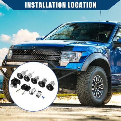 Ignition Lock Cylinder Door Lock Key Set for Ford Transit Connect (2010–2013)