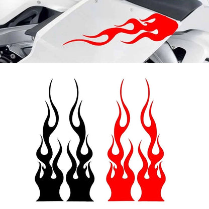 Flame Vinyl Decal Sticker for Car Motorcycle Gas Tank Fender (15cm)