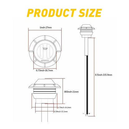 LED Round Pickup Side Marker Lights for Truck Trailer (Super White)