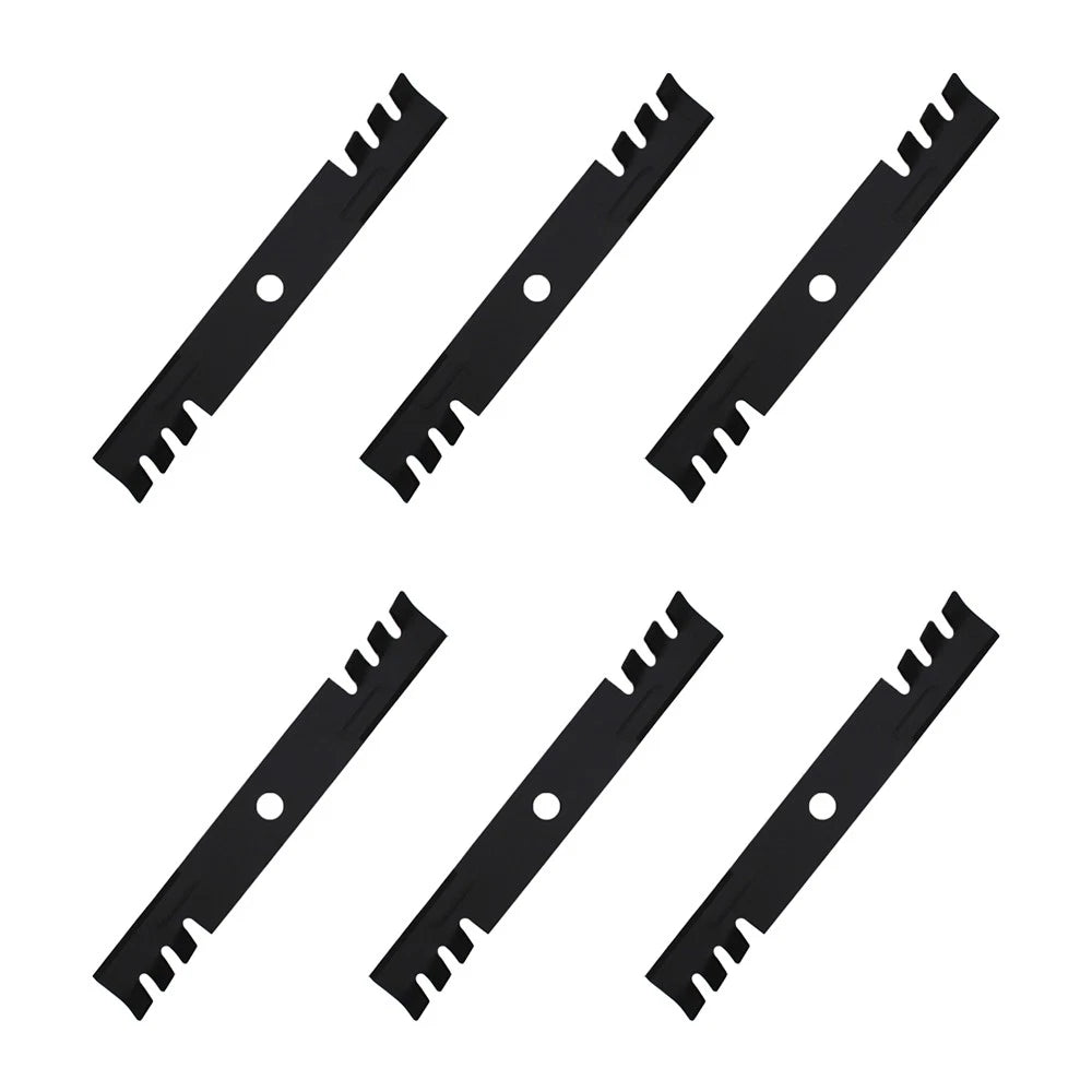 Set of 6 Toothed Mulching Mower Blades for Exmark (18" X 15/16")