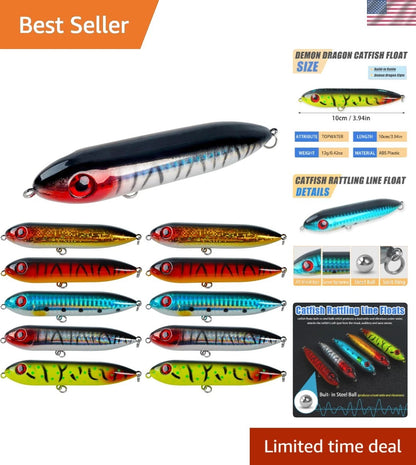 10X Catfish Float Lures with Built-in Rattle for Effective Fishing