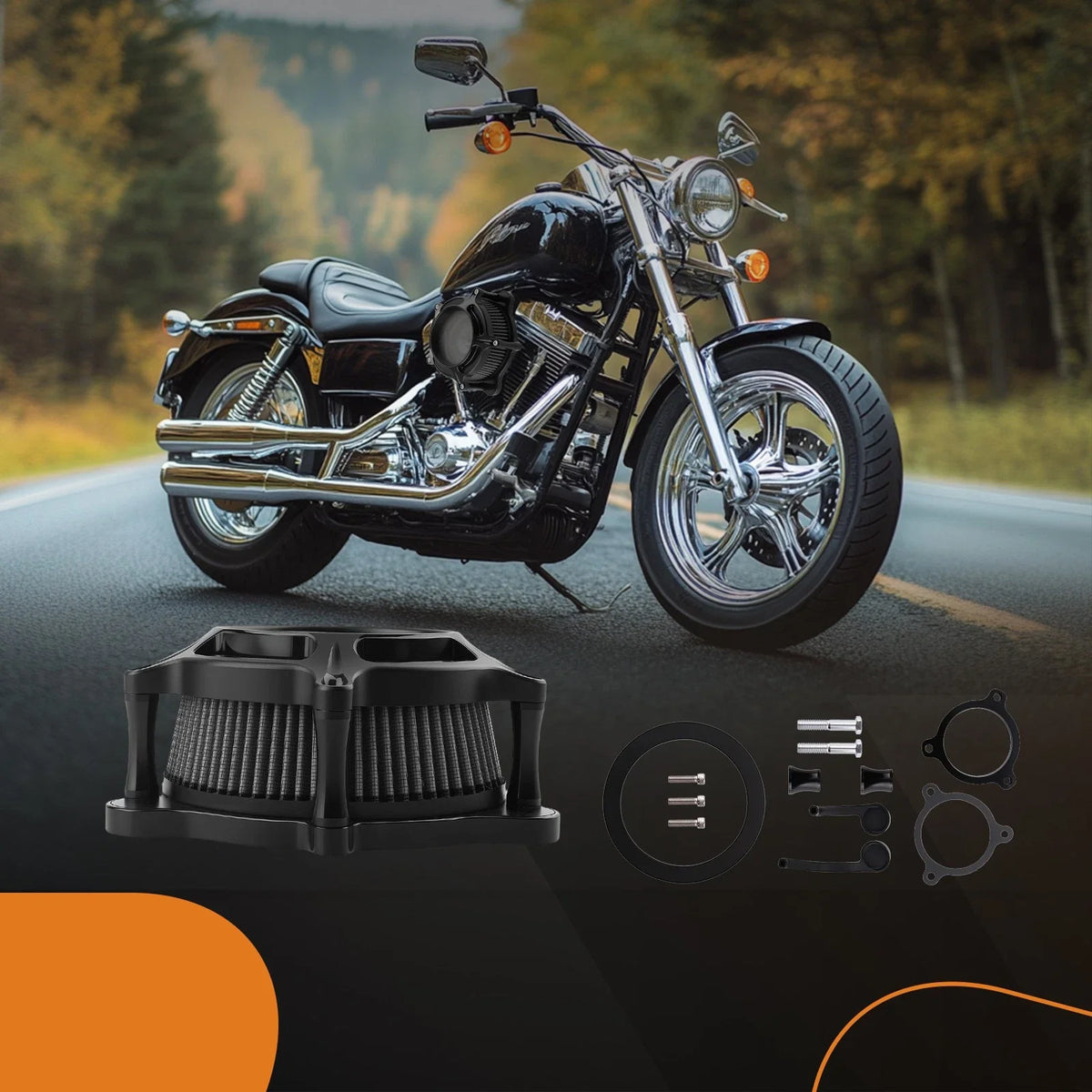 Performance Air Cleaner System for Harley Touring Road Glide (2017–2023) Black