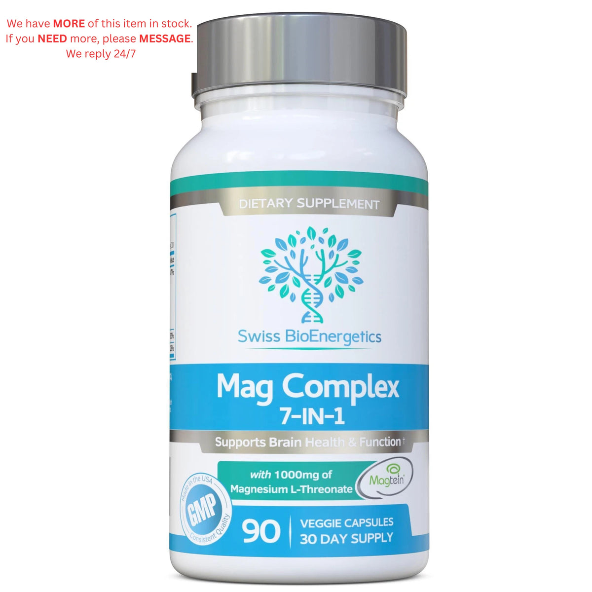 Magnesium L-Threonate Complex 7-in-1 1000mg for Cognitive Support