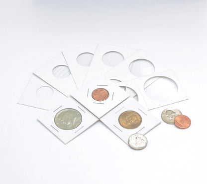 600PCS Coin Flips Cardboard Holders for Collectors (2x2 Sizes)