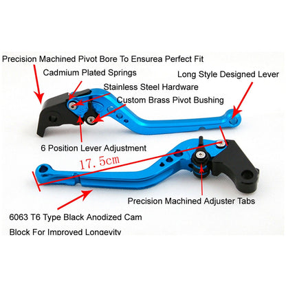 Gold Long Clutch Brake Lever for Honda CBR500R (2013–2015), CBR300R (2014–2016), CB300F (2014–2016) T9