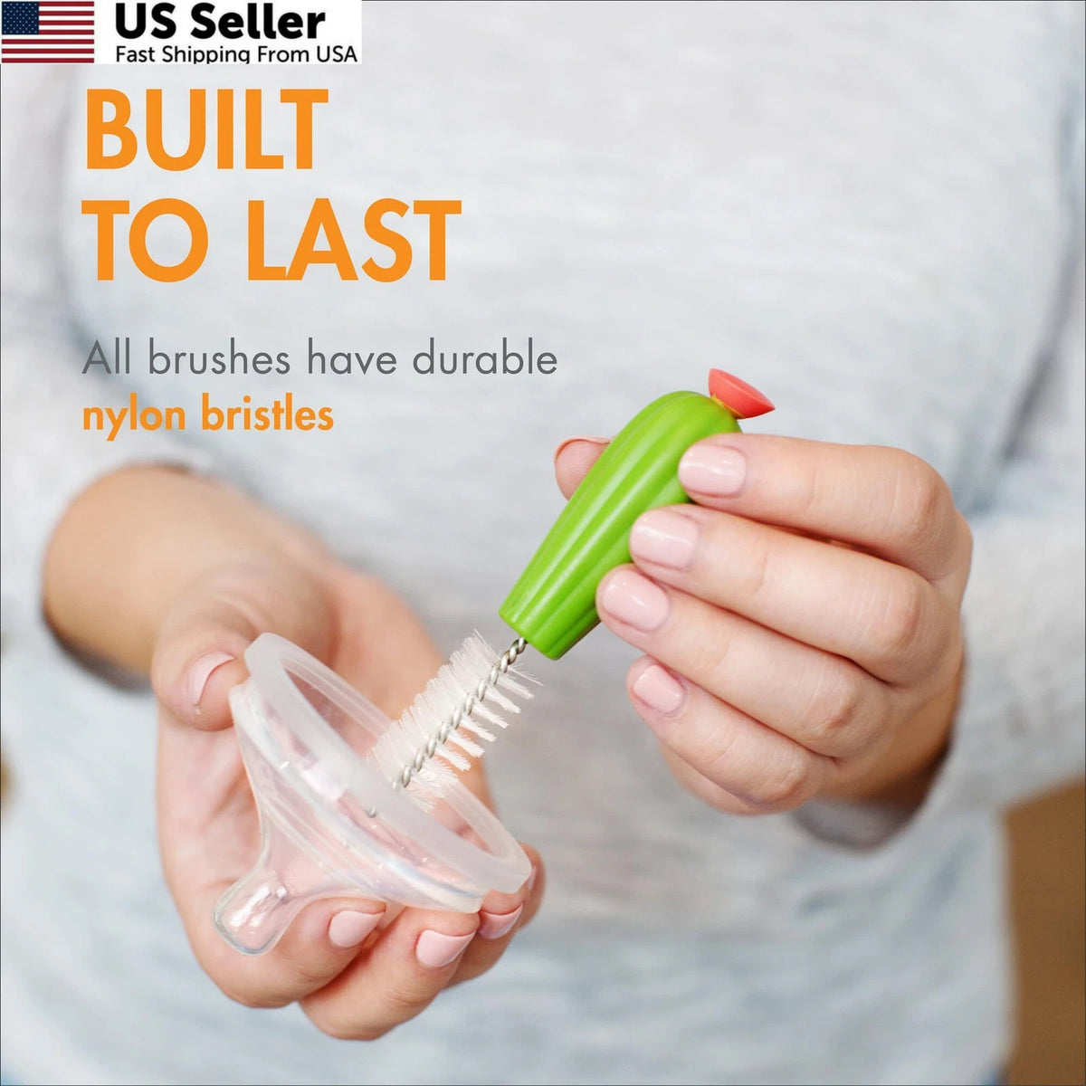 4X Bottle Cleaning Brush Set for Boon Cacti