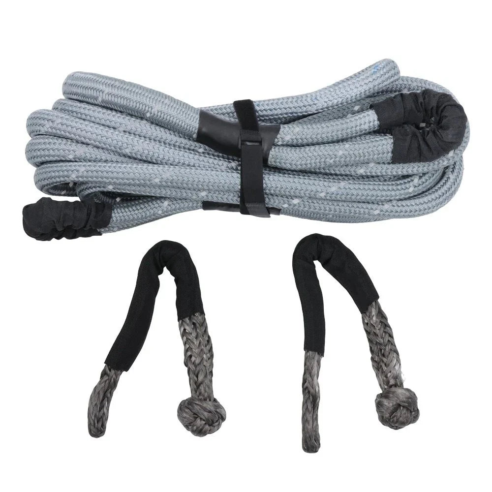 Kinetic Recovery Tow Rope 1" x 30' with 2 Soft Shackles for Car Truck