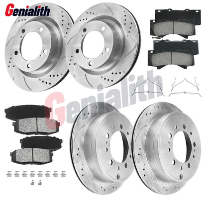 Front Rear Brake Rotors Pads for Lexus LX570 (2016–2021) Toyota Tundra (2007–2021)