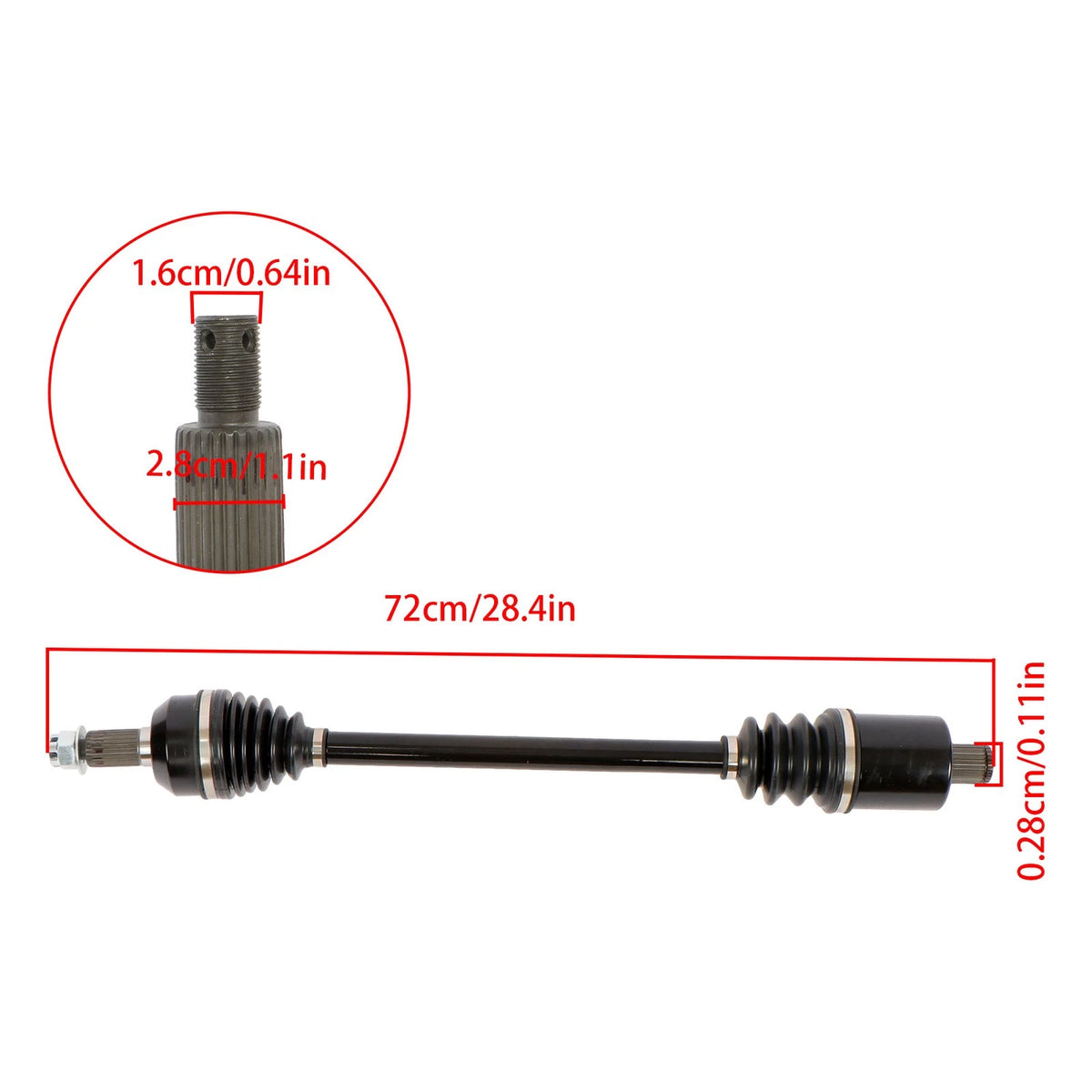Set of 2 Rear CV Axles for Polaris General 1000 (2016–2019) 1333947 1333081