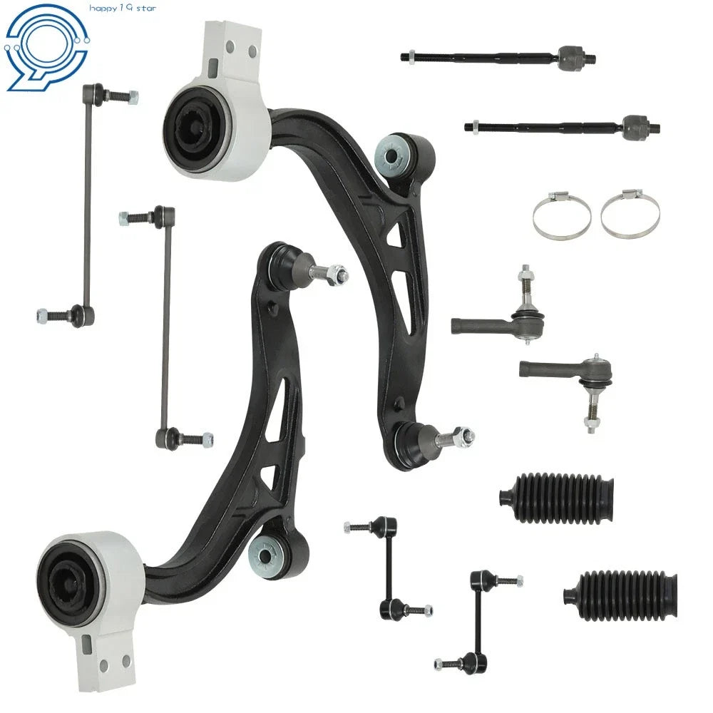 Set of 12 Front Lower Control Arm Ball Joint Tie Rod Ends for Ford Explorer (2011–2017)