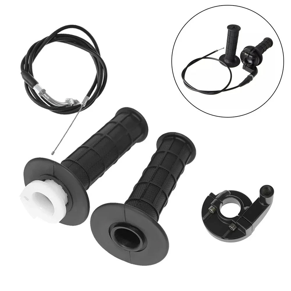 7/8" Twist Throttle Grip + Cable for Dirt Bike Quad ATV (50cc-125cc)