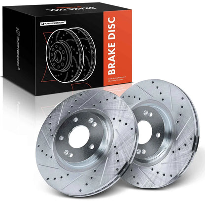 Front Drilled Brake Rotors for Kia Sorento (2014–2020) Hyundai Santa Fe XL (2017–2020)