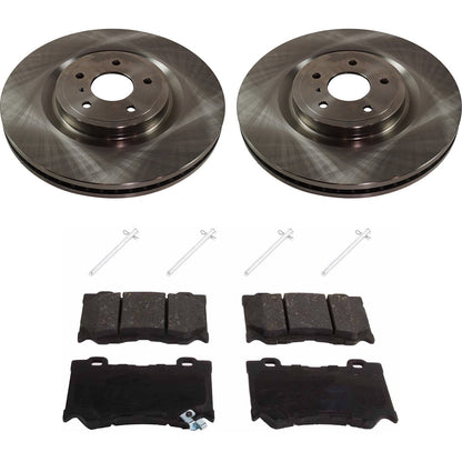 Front Brake Disc Rotors and Pads Kit for Infiniti Q50 Q60
