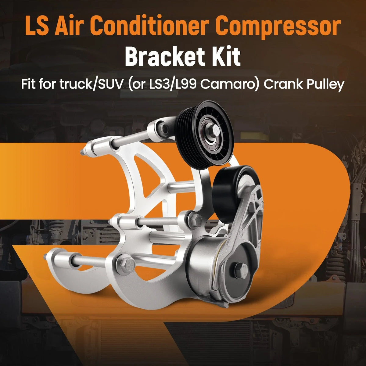 A/C Compressor Bracket Kit w/ Tensioner for LS Truck SUV