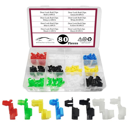 80PCS Door Lock Set for Automotive Applications (Various Colors)